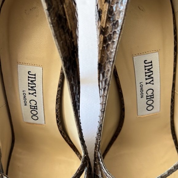 Jimmy Choo London snakeskin stiletto high heels  37 Italy - Picture 10 of 16